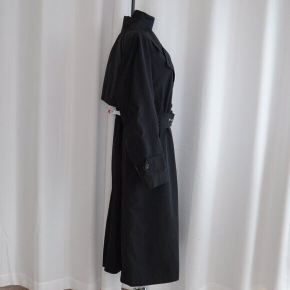 MaxMara Tebe Weekend Black Belted Trenchcoat Sz 8 - Picture 3 of 10